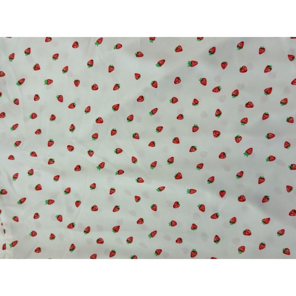 Mi Ami Strawberry Print Mini Dress Women Small Cottagecore Fit Flare Francesca’s - Picture 7 of 13